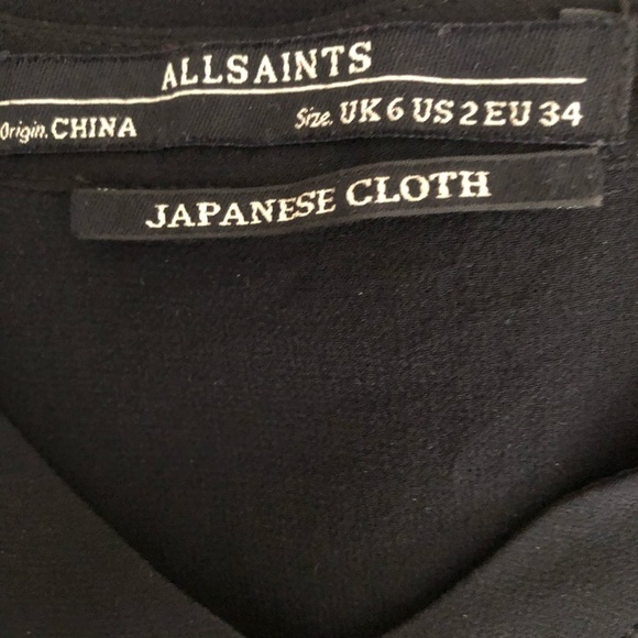 ALLSAINTS Sleeveless Women's Top Silk Japanese Cloth Size 2 - Picture 8 of 11